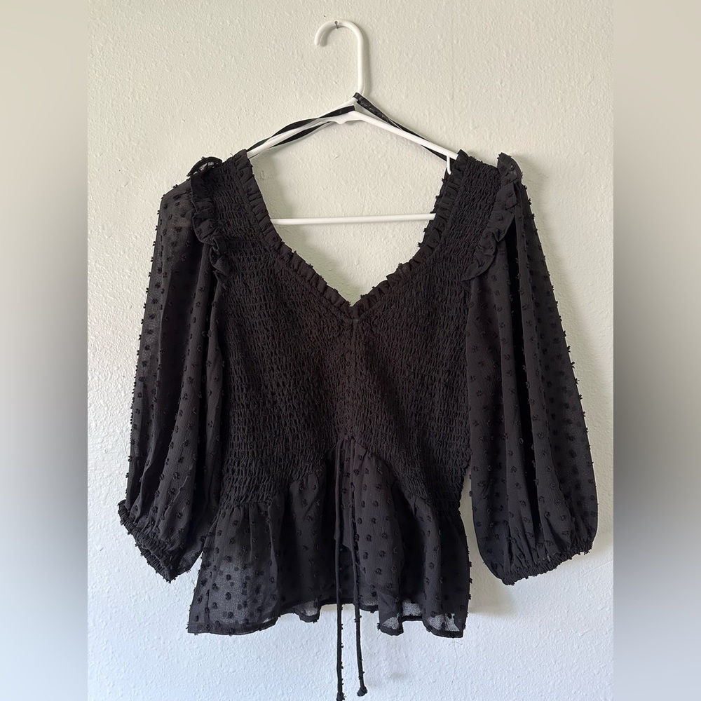 Top Shop Black Blouse